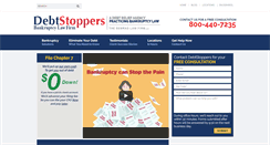 Desktop Screenshot of debtstoppers.com