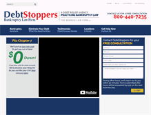 Tablet Screenshot of debtstoppers.com